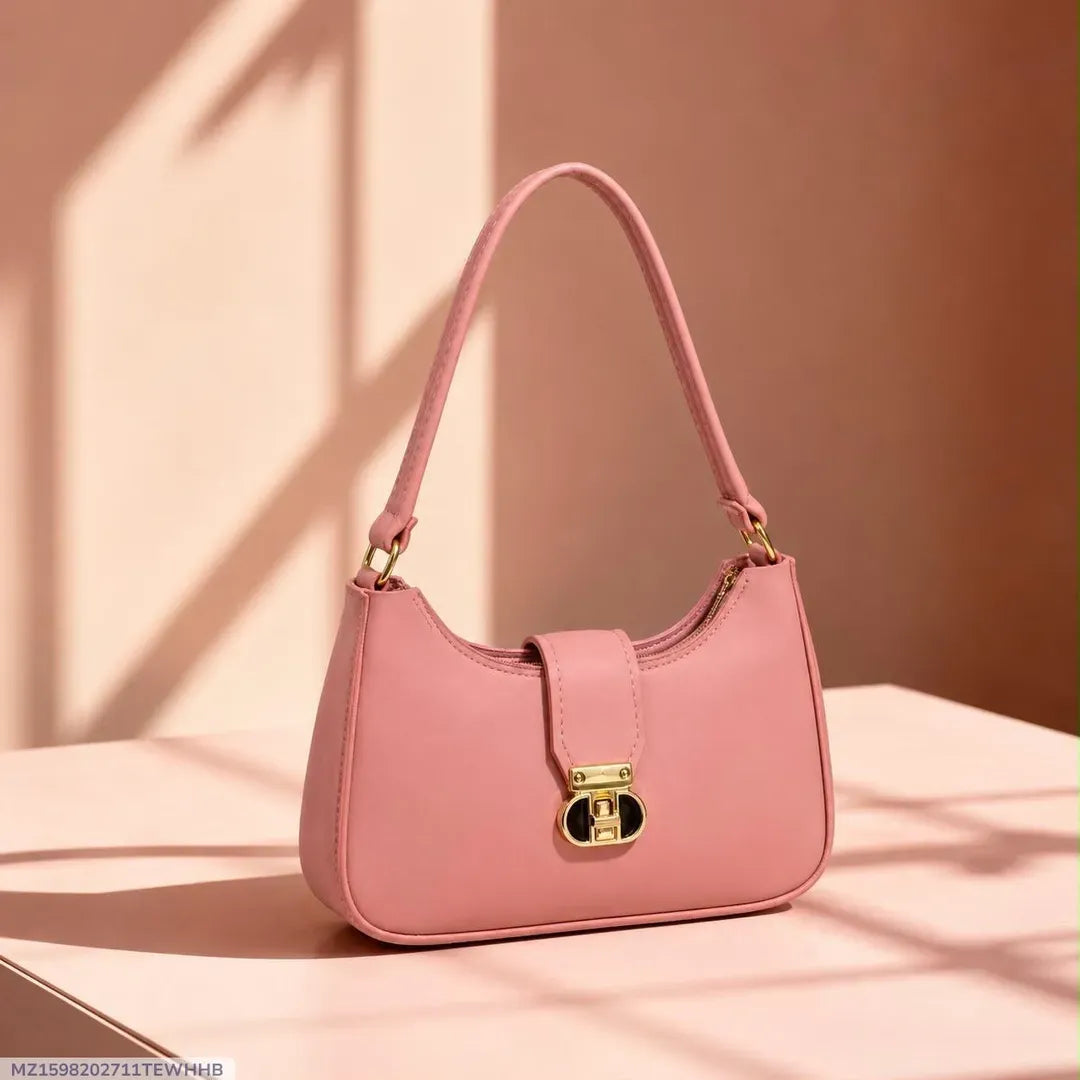 Women's Leather Plain Shoulder Bag