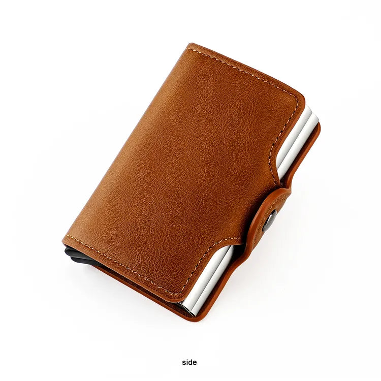 Pop Up Wallet with Coin Compartment RFID Protection Credit Card Holder Wallet for men