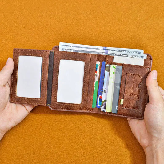Tri-Fold leather wallet for men