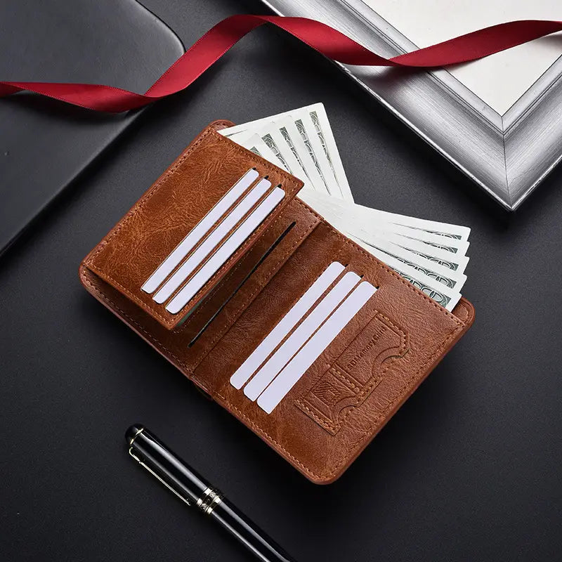 Tri-Fold leather wallet for men
