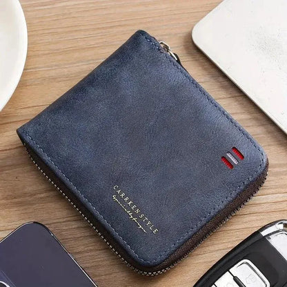 Luxury Leather Wallet Regal 4 Colors Zipper Closure