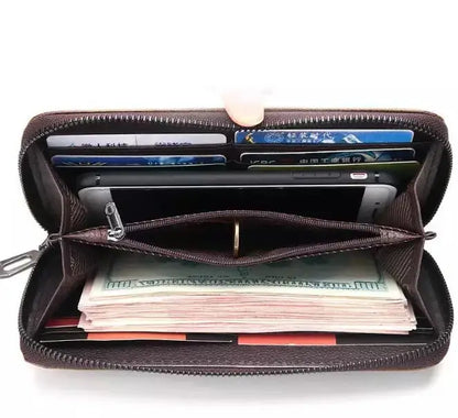 Weixier Long Round Zipper Wallet for Men
