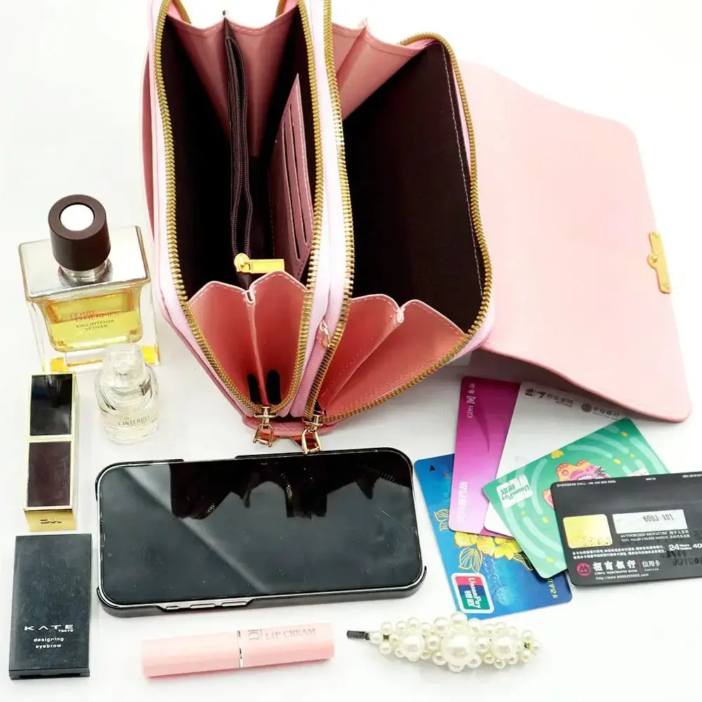 Charsole Large Capacity Double Zipper Wallet for Women - FY870