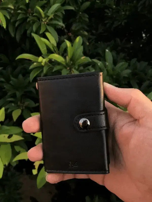 PU Leather Wallet & Pop up card holder with Strap & Cash Pocket