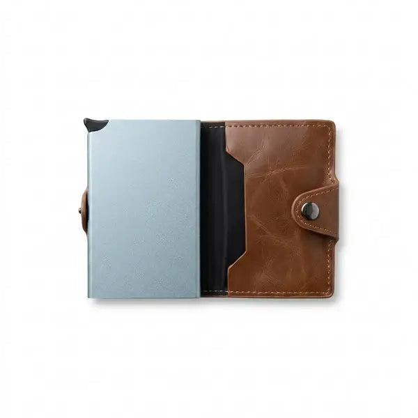 PU Leather Wallet & Pop up card holder with Strap & Cash Pocket