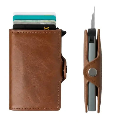 PU Leather Wallet & Pop up card holder with Strap & Cash Pocket